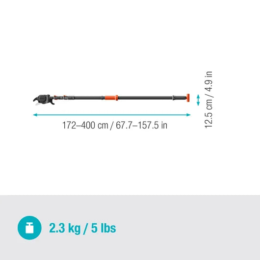 Gardena - Starcut Pro L Extending Pruning Lopper 175cm - 4m long max cutting dia 32mm