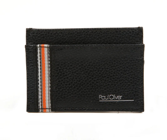 Paul Oliver Orange Stripe Card Holder & Keyring Gift Set