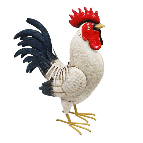Primus Large Metal White Cockerel