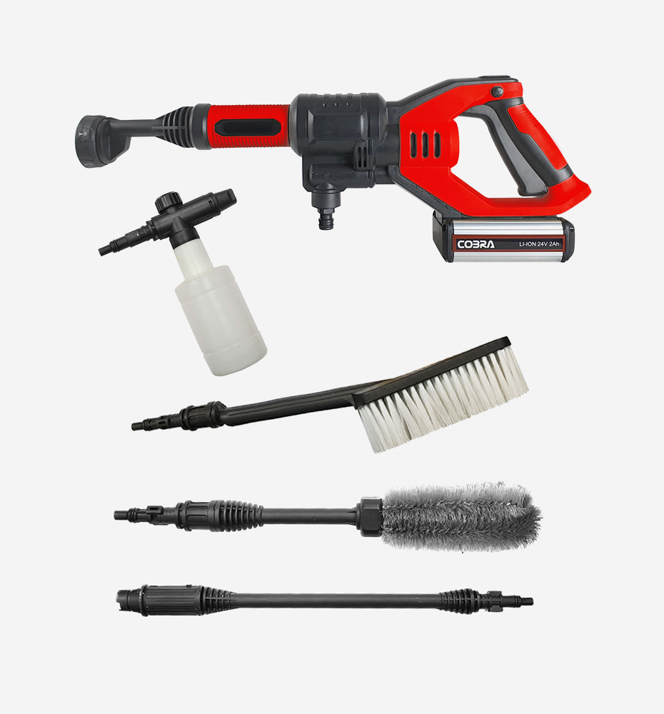 Cobra PW18024V Cordless Pressure Washer with Attachments
