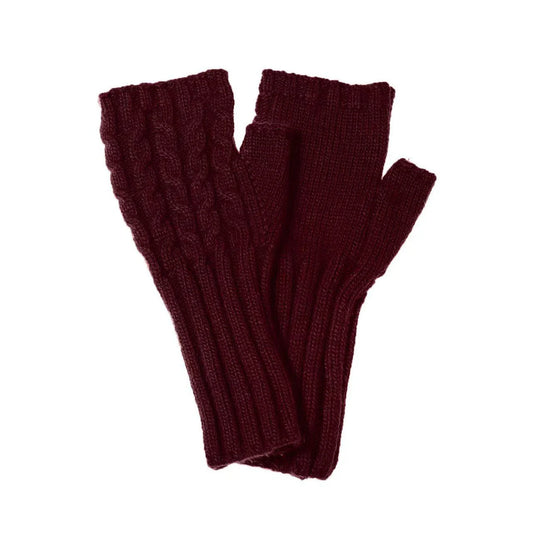 Park Lane Cable Knit Fingerless Gloves