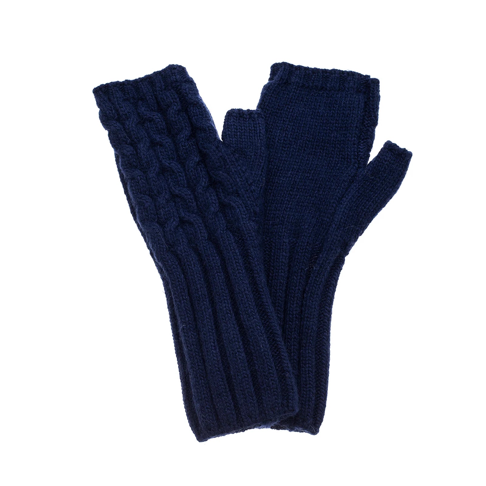 Park Lane Cable Knit Fingerless Gloves