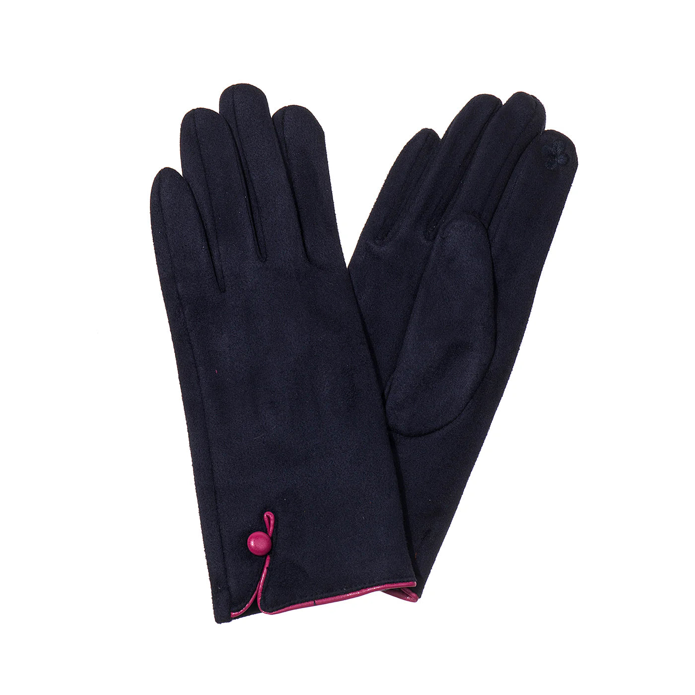 Park Lane Faux Suede Button Cuff Gloves