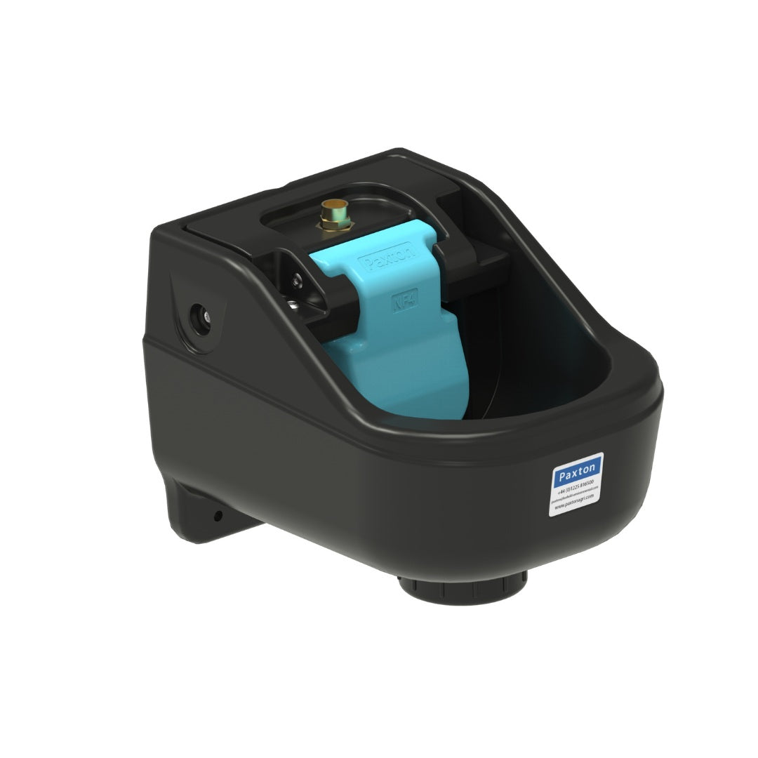 Paxton NF4 Nose Fill 4-litre automatic wall-mounted drinking bowl with paddle valve for horses, cattle, and sheep.
