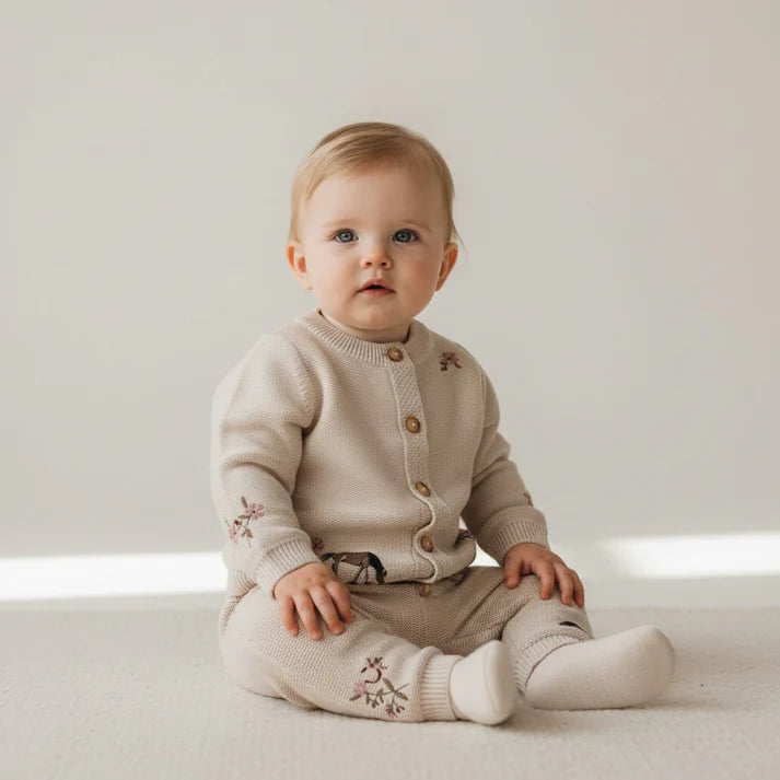 Eleanor Charles The Organic Cotton Embroidered Cardigan