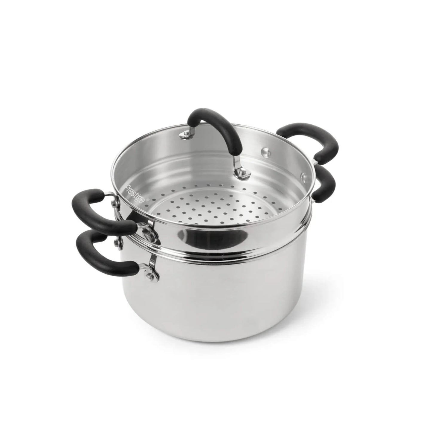 Prestige Made To Last Stainless Steel Stockpot & Steamer 24cm