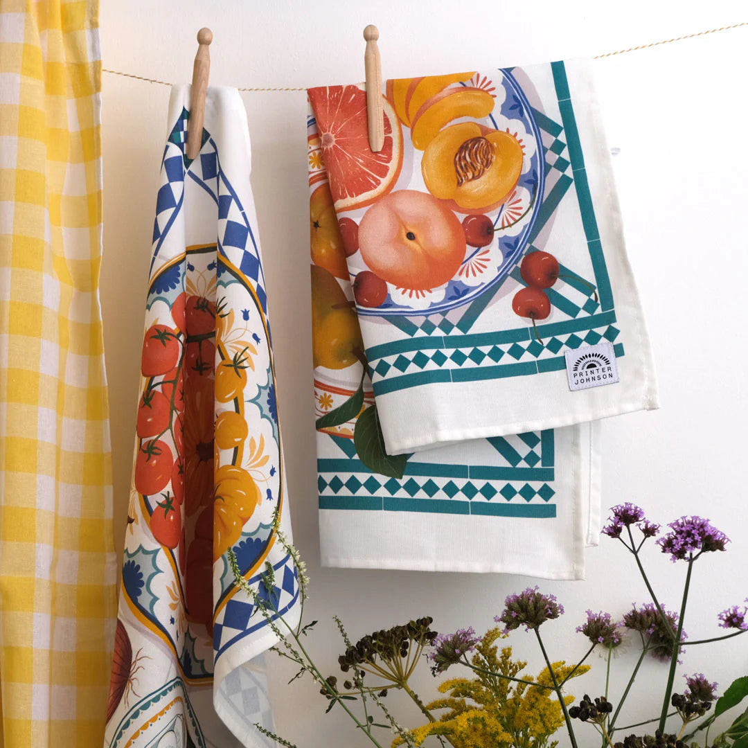 Printer Johnson Fruits Tea Towel