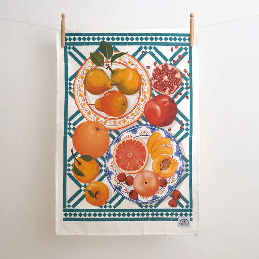 Printer Johnson Fruits Tea Towel