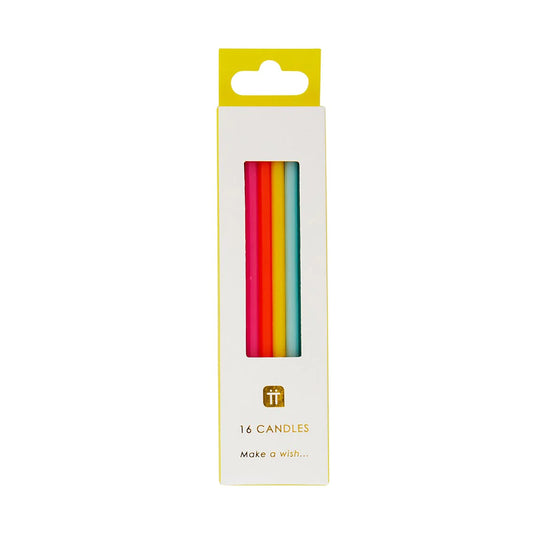 Talking Tables Rainbow Brights Candles 16-Pack