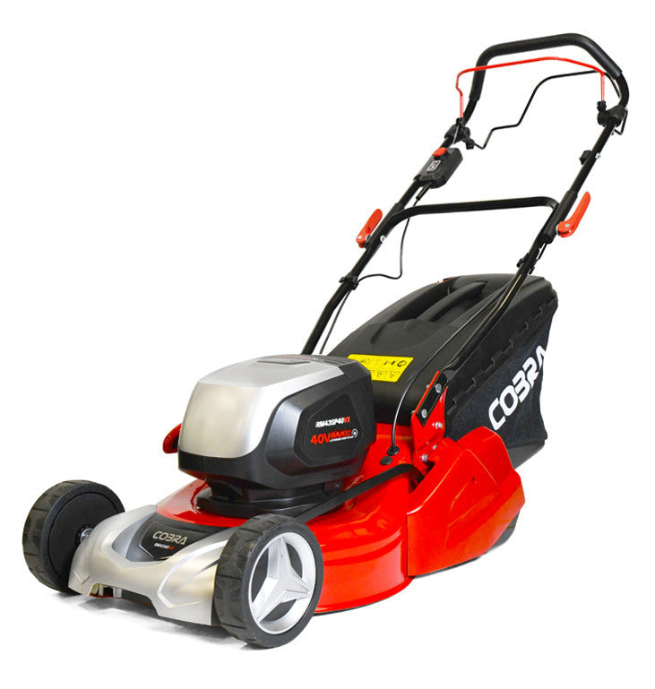 Cobra RM43SP40VX 40V Max+ Cordless Rear Roller Lawnmower 43cm