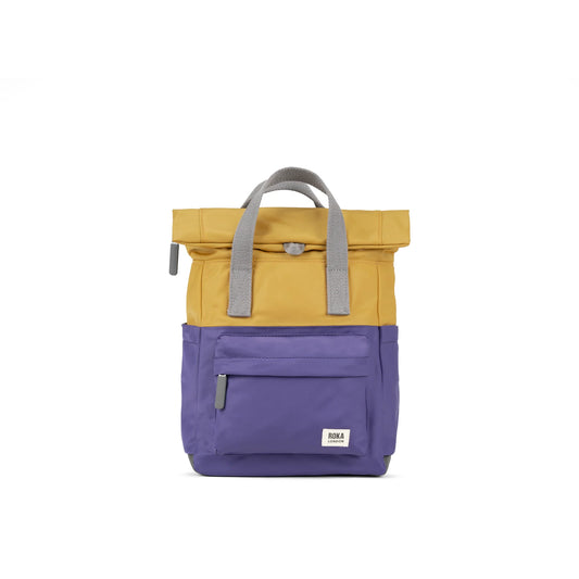 ROKA Creative Waste Small Canfield B Recycled Nylon Backpack – Corn/Mulberry