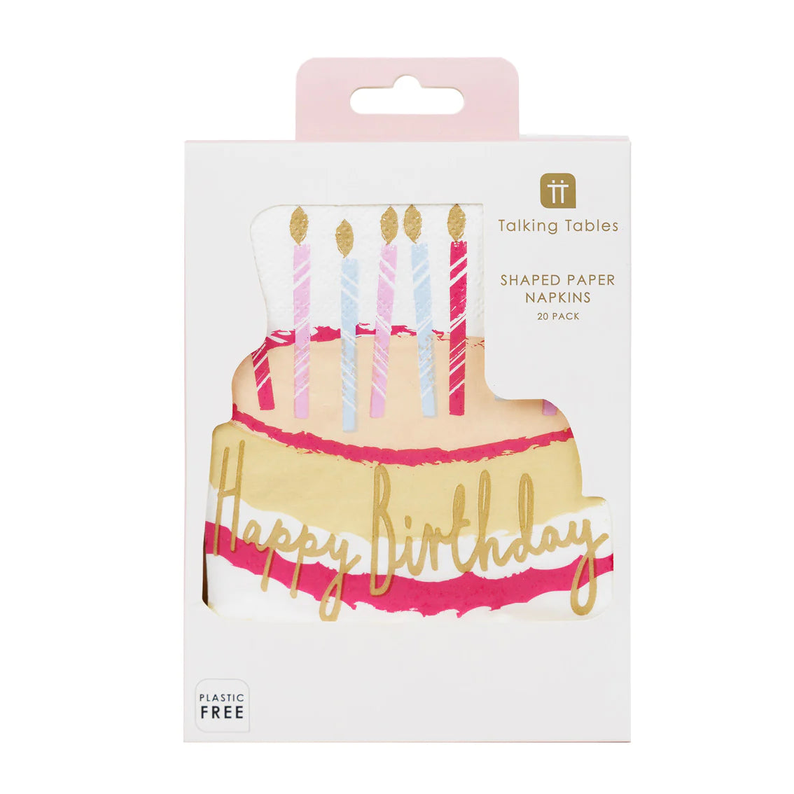 Talking Tables Happy Birthday Rose Cake Shaped Tissue Paper