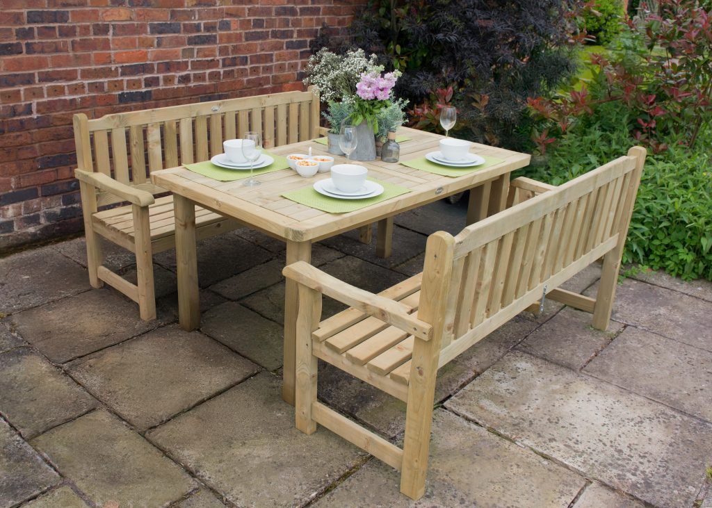 Forest Garden Rosedene Set 1 - Benches & Table Set