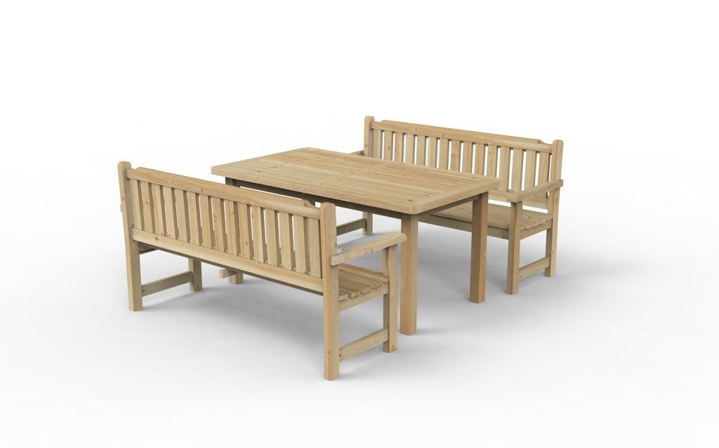 Forest Garden Rosedene Set 1 - Benches & Table Set