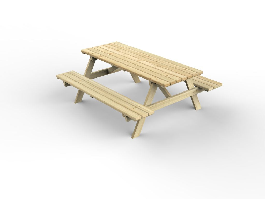 Forest Garden Large Rectangular Picnic Table