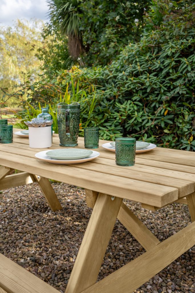 Forest Garden Large Rectangular Picnic Table