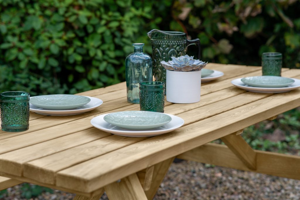 Forest Garden Large Rectangular Picnic Table