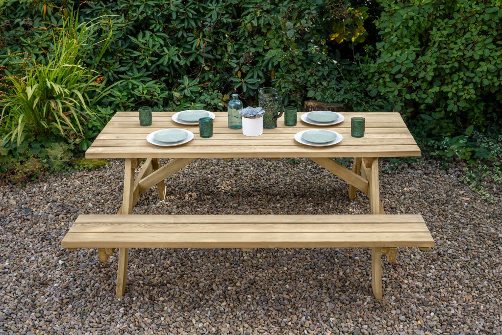 Forest Garden Large Rectangular Picnic Table