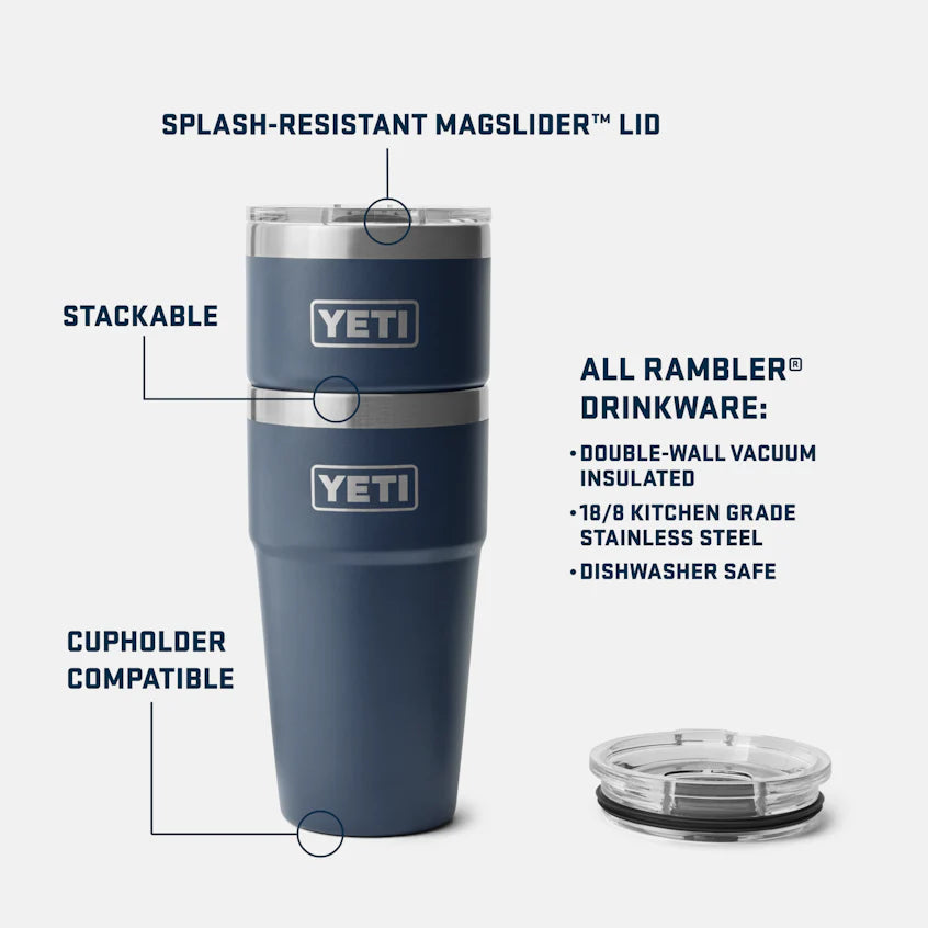 YETI Rambler 20 oz (591 ml) Stackable Cup with MagSlider Lid - White