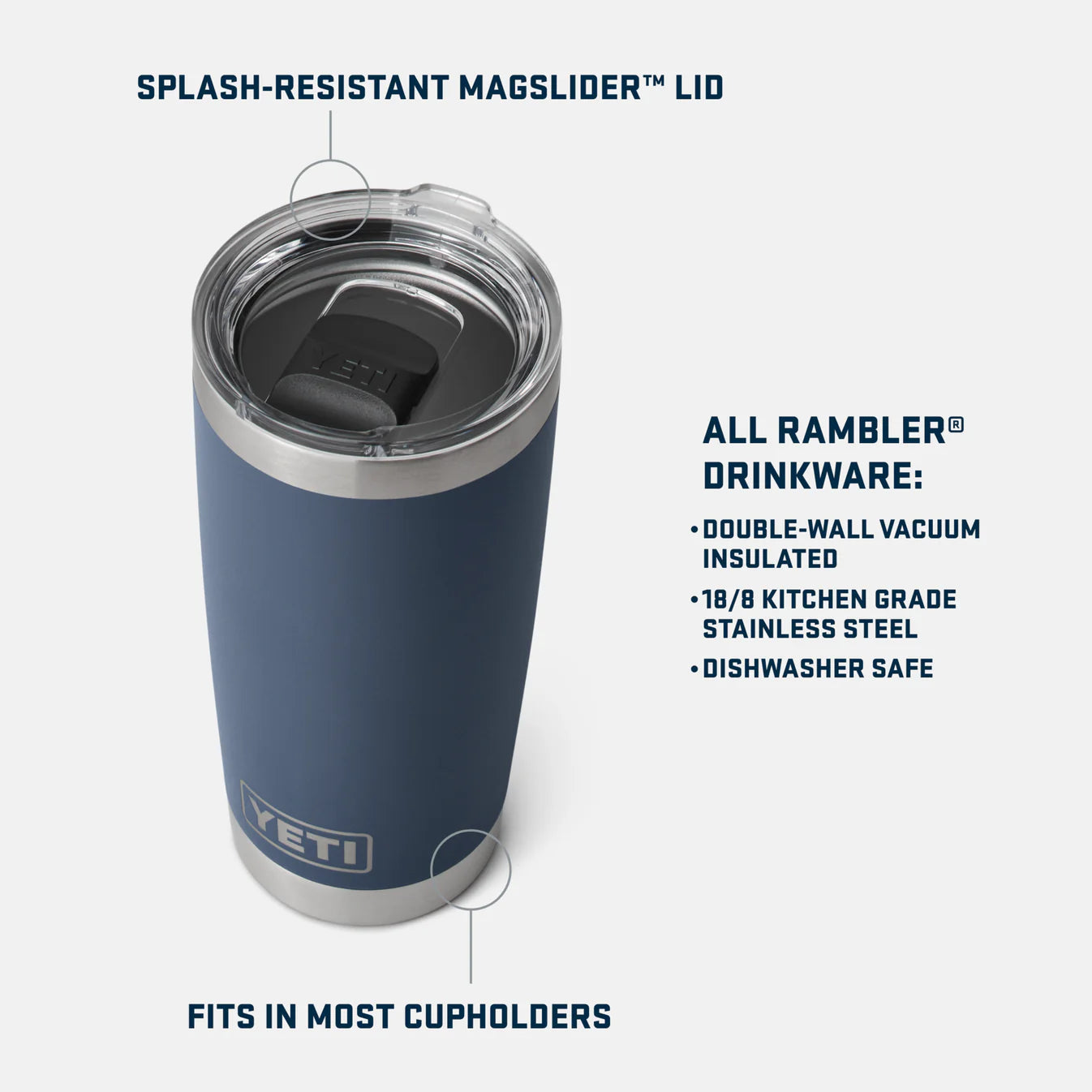 YETI Rambler 20 oz (591 ml) Tumbler with MagSlider Lid - Cape Summer Camp