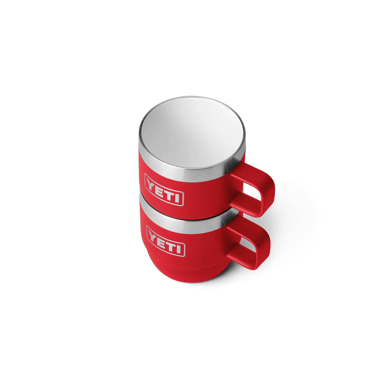 YETI Rambler 6oz (177ml) Stackable Mugs with DuraSip Ceramic Lining 2-Pack - Rescue Red