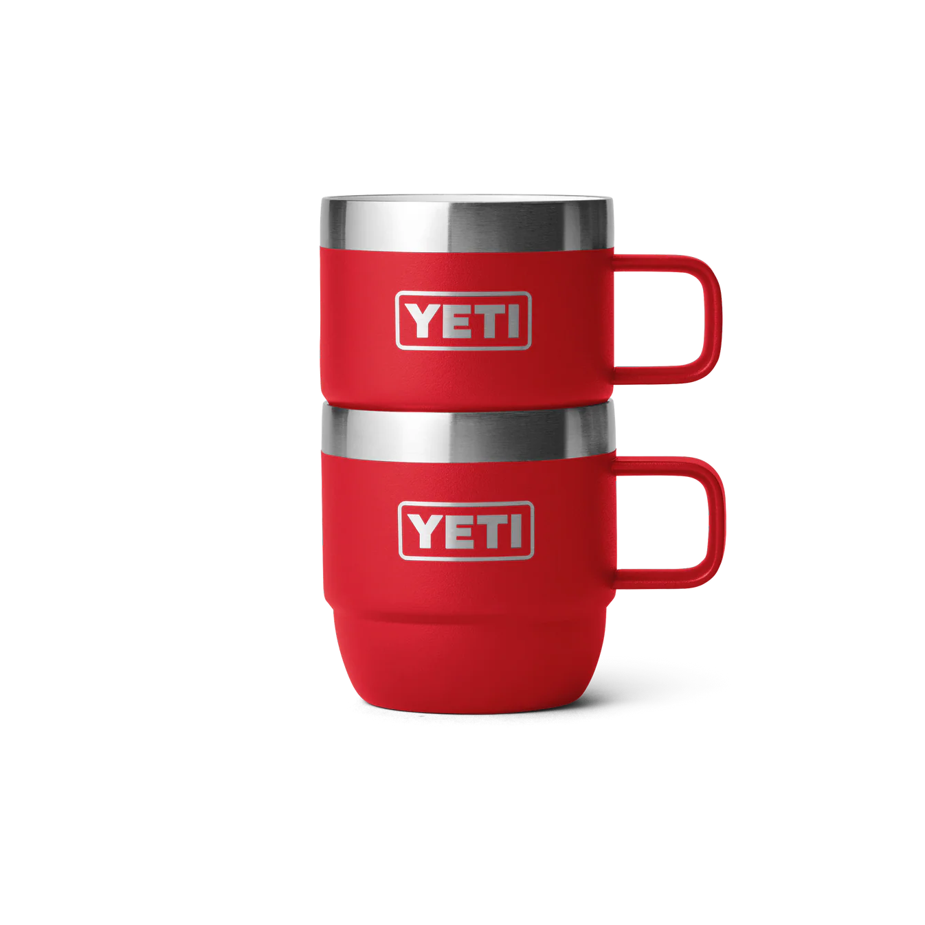 YETI Rambler 6oz (177ml) Stackable Mugs with DuraSip Ceramic Lining 2-Pack - Rescue Red
