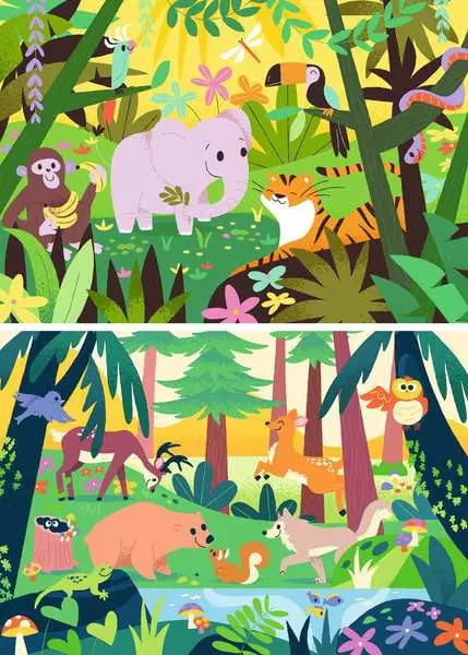 Ravensburger AnImal Friends in Nature 2x12 piece Jigsaw Puzzles
