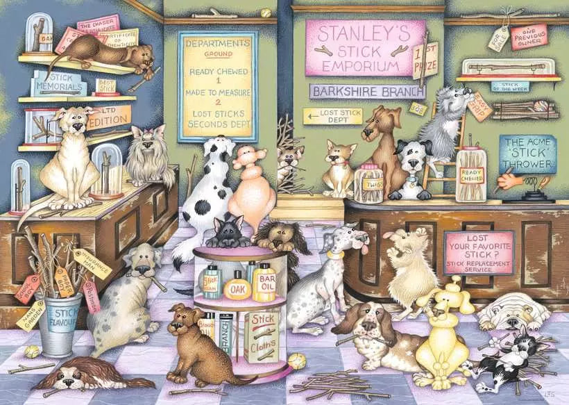 Ravensburger Dapper Dogs No 2: Stanley’s Stick Emporium 1000 Piece Jigsaw Puzzle