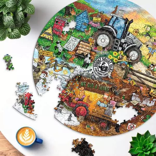Ravensburger Diddly Squat Farm Circular 500 piece Jigsaw Puzzle