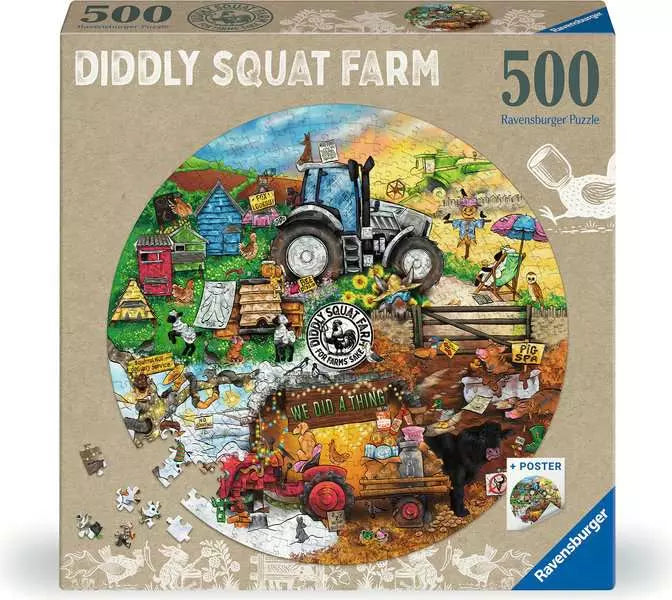 Ravensburger Diddly Squat Farm Circular 500 piece Jigsaw Puzzle