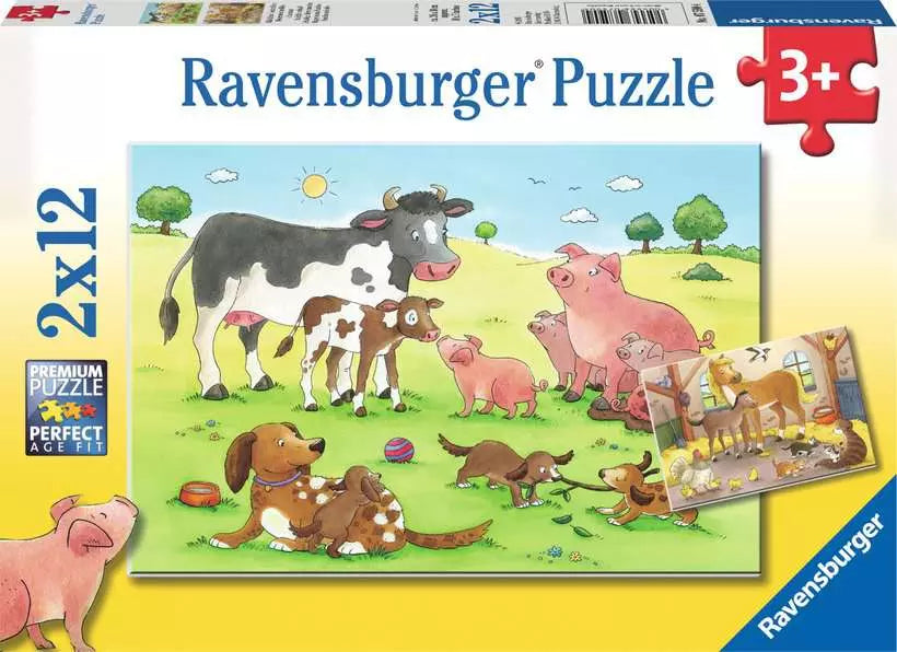 Ravensburger Farm Animals 2x12 Piece Jigsaw Puzzles