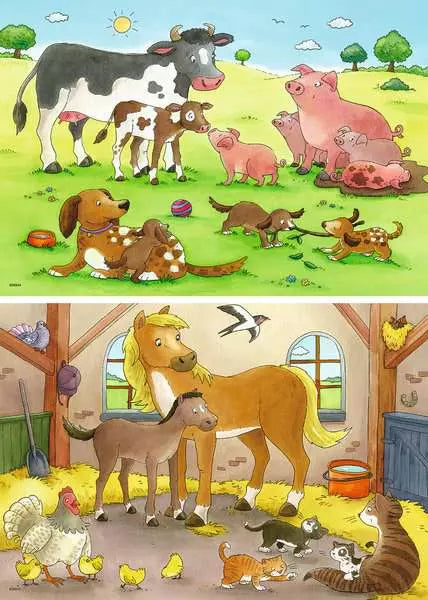 Ravensburger Farm Animals 2x12 Piece Jigsaw Puzzles