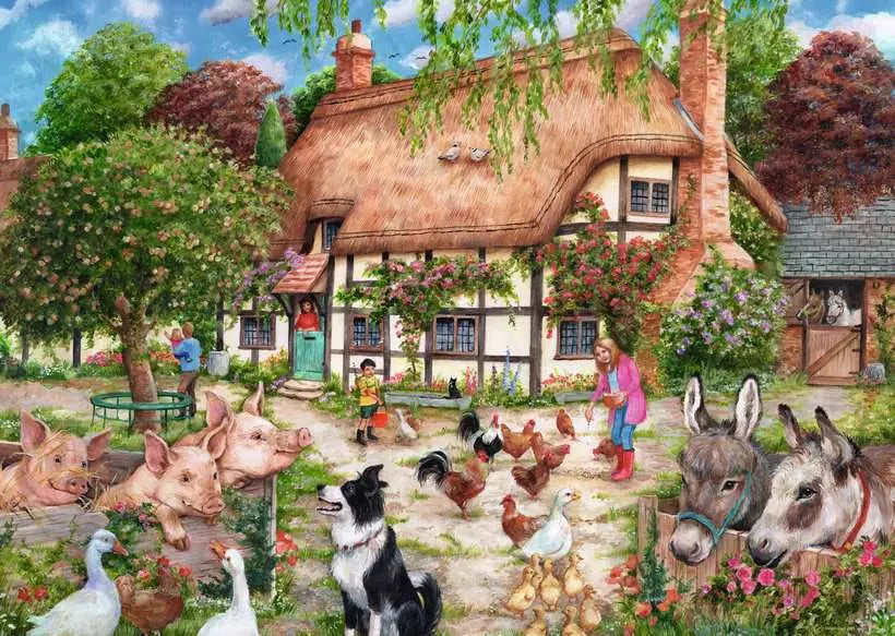 Ravensburger Farm Cottage 1000 piece Jigsaw Puzzle