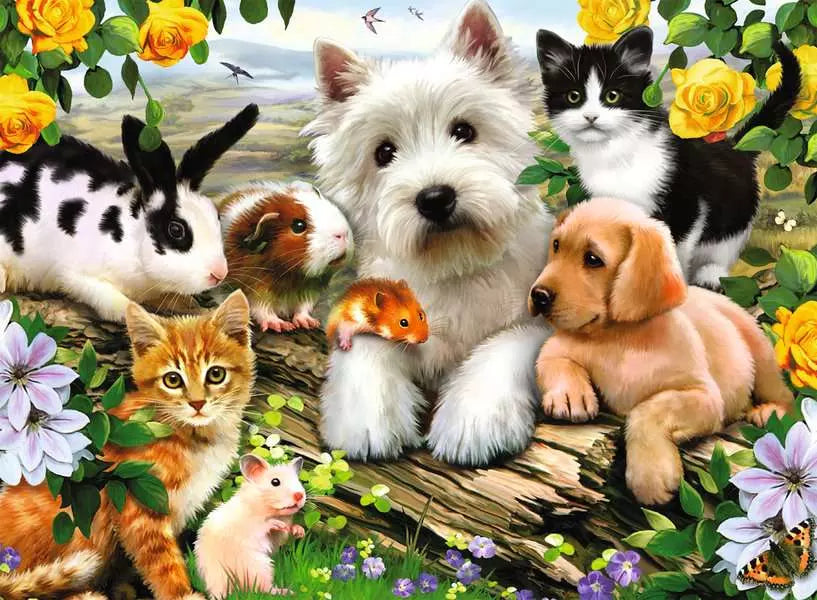 Ravensburger Happy Animal Buddies XXL 300 Piece Jigsaw Puzzle