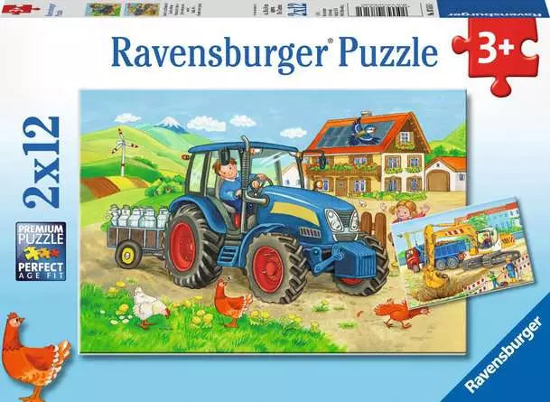 Ravensburger Hard at Work 2x12 Piece Jigsaw Puzzle Story Game