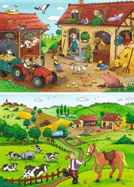 Ravensburger On the Farm 2x12 Piece Jigsaw Puzzles