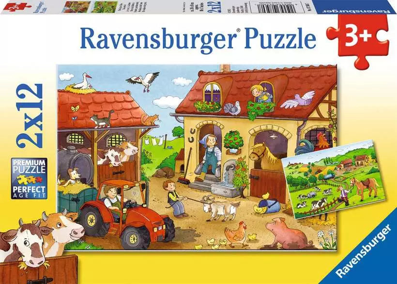 Ravensburger On the Farm 2x12 Piece Jigsaw Puzzles