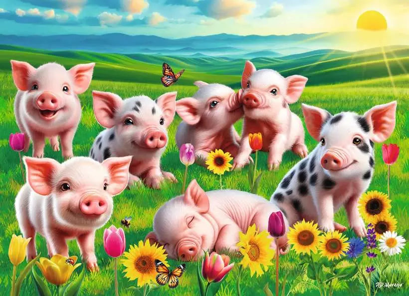 Ravensburger Precious Piglets 60 Piece Children's Jigsaw Puzzle
