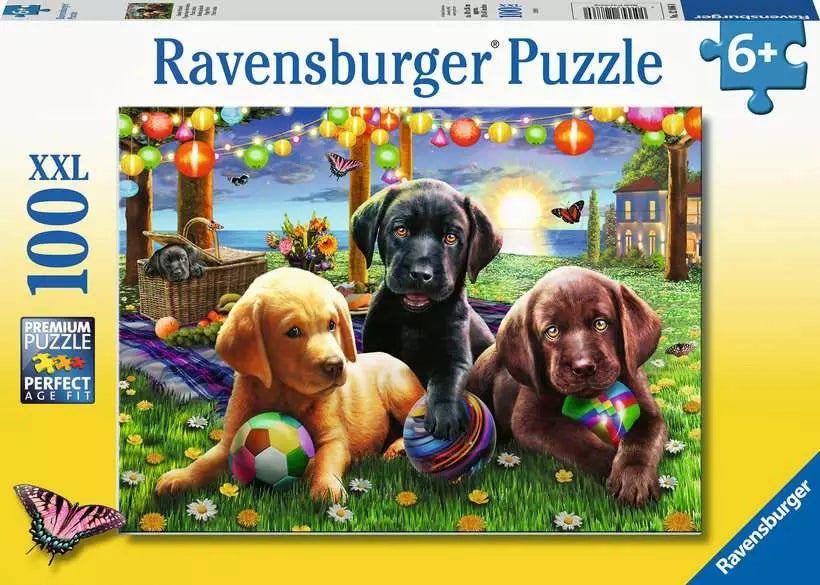 Ravensburger Puppy Picnic XXL 100 Piece Jigsaw Puzzle