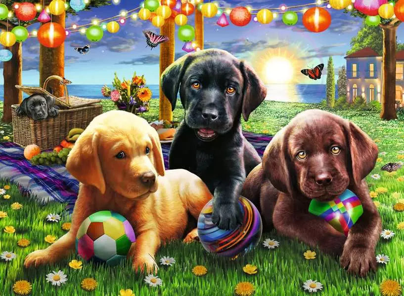 Ravensburger Puppy Picnic XXL 100 Piece Jigsaw Puzzle