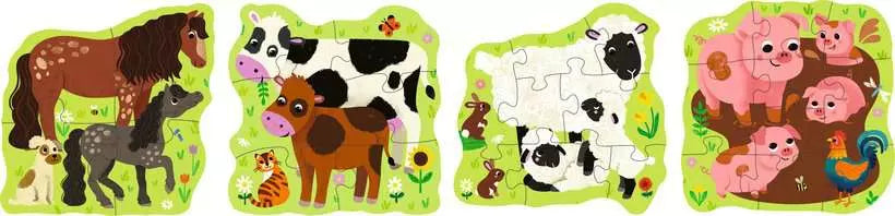 Ravensburger Puzzle Up Farm Animals 4-in-1 Jigsaw Puzzle Set