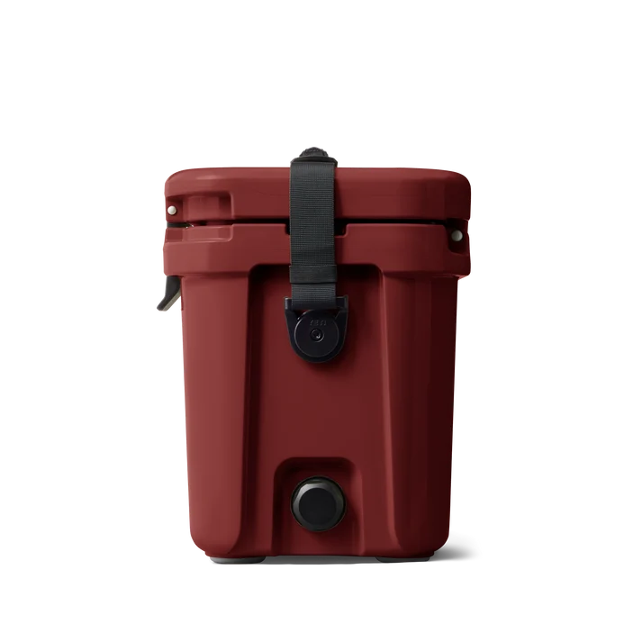 YETI Roadie 15 Cool Box in Stag Red with padded shoulder strap