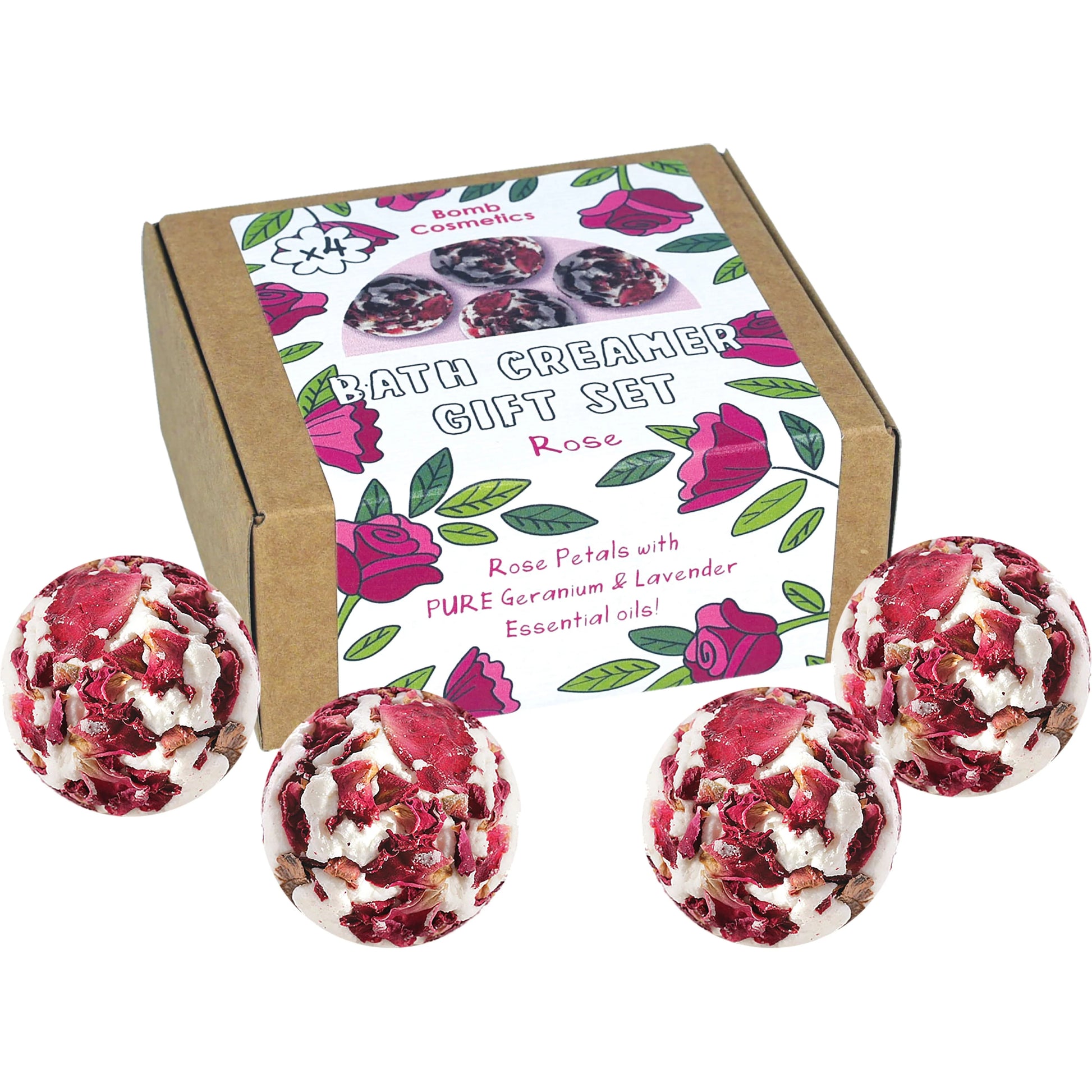 Bomb Cosmetics Rose Bath Creamer Gift Pack