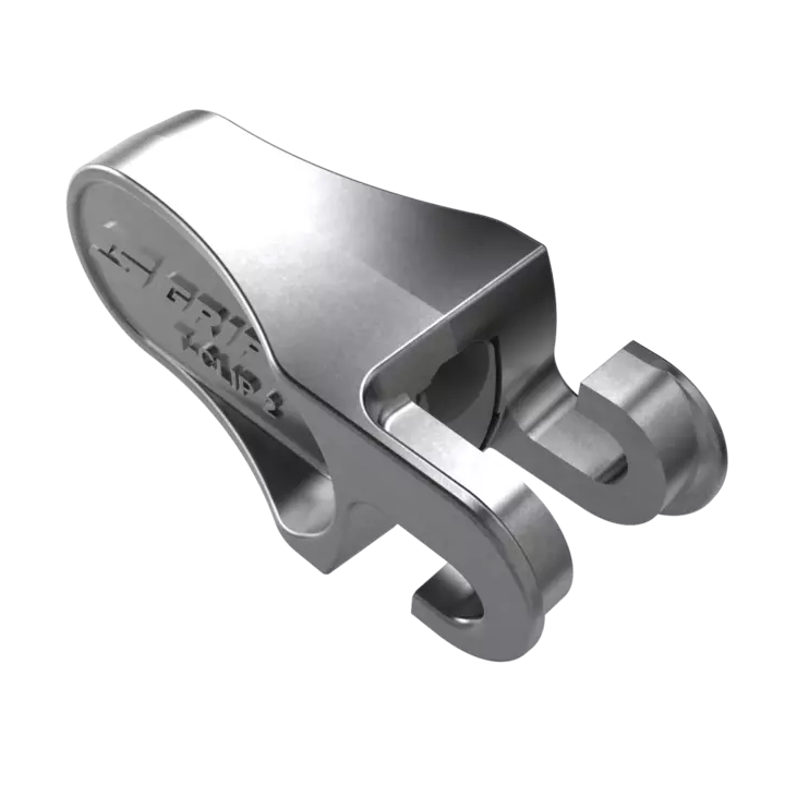 Heavy-duty metal Gripple T-Clip 1 wire joiners designed for securing agricultural stock fencing and vineyard trellis wires to wooden strainer posts.