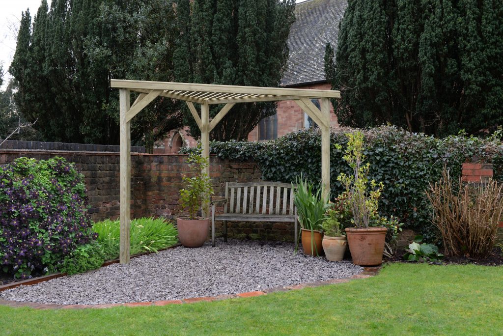 Forest Garden Slatted Corner Pergola