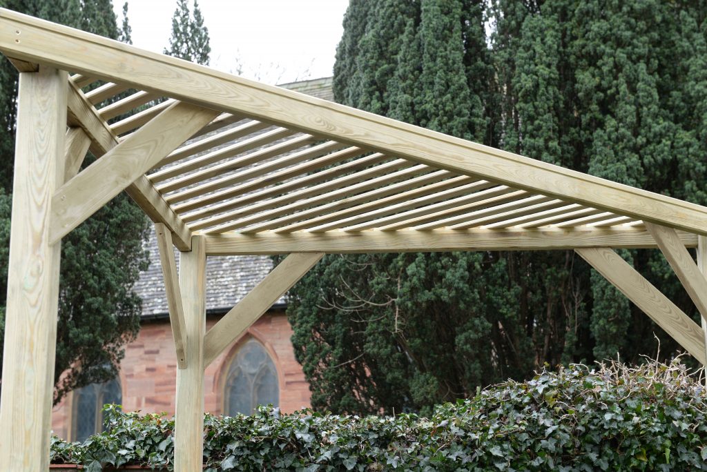 Forest Garden Slatted Corner Pergola