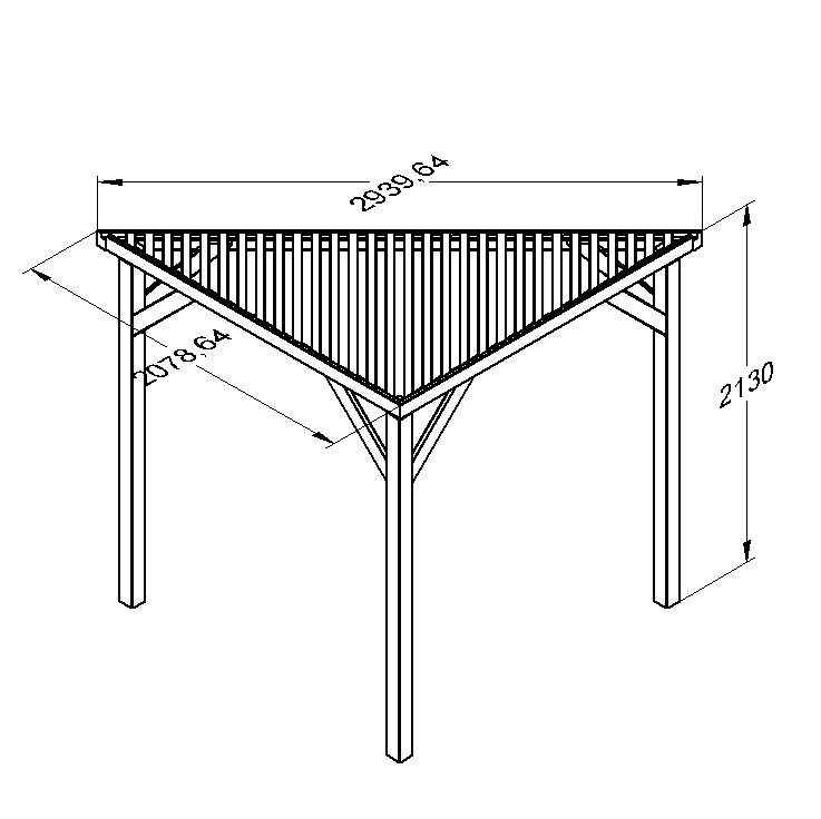 Forest Garden Slatted Corner Pergola