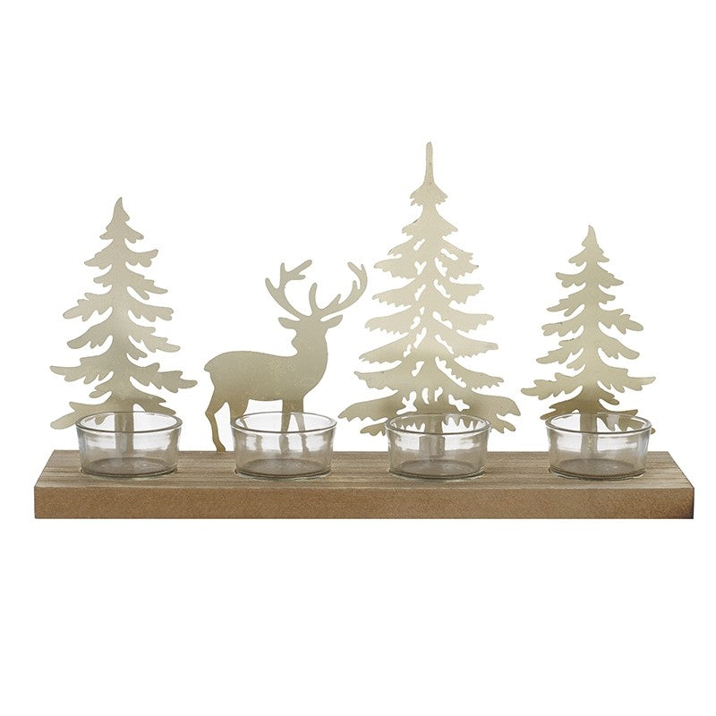 Heaven Sends - Reindeer & Trees T-Light Holder