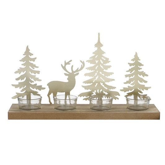 Heaven Sends - Reindeer & Trees T-Light Holder