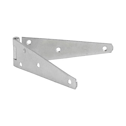 TIMCO 8 inch zinc plated medium strap hinges pair for garden doors and gates